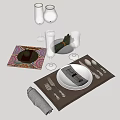 Elegant Dinnerware Set With Plates Cutlery Wine Glasses Napkins And Placemats