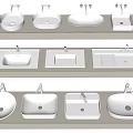 Modern Ceramic Washbasins With Various Shapes And Designs For Bathroom Interiors