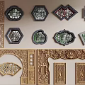 Traditional Chinese Carved Lattice Windows With Various Shapes And Intricate Decorative Patterns