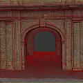 European-style gate, ancient gate, ancient gate 3d model