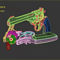 Detailed Classic Revolver Weapon With Open Cylinder Bullets And Shiny Metal Parts