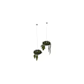 Modern Stylish Pendant Lights With White Planter Base And Lush Hanging Green Vines
