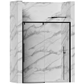 Elegant Modern Shower Sauna Interior Design With Marble Wall And Glass Shower Door