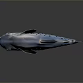 Silver Fish with Black Spots on Gray Background Shiny Reflective Surface