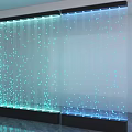 Modern Transparent Partition With Blue Light Dots And Contemporary Interior Lighting 3d model