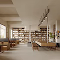 Log Style Cafe Log Style Coffee Book Bar Log Style Milk Tea Shop Coffee Shop Cabin Area Bookshelf Book Wall Hanging Bookshelf Library Reading Room Landscape 3d model