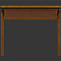 Modern Wooden Table For Home Use With Red Tabletop And Curved Legs
