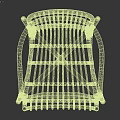Black Rattan Leisure Chair with Armrest and Modern Minimalist Design