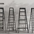 Sturdy Black Metal Ladders As Essential Hardware Tools For Home And Industrial Use