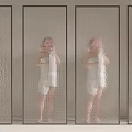 Multiple Textured Glass Room Dividers With Transparent Design For Bathroom Privacy And Modern Look