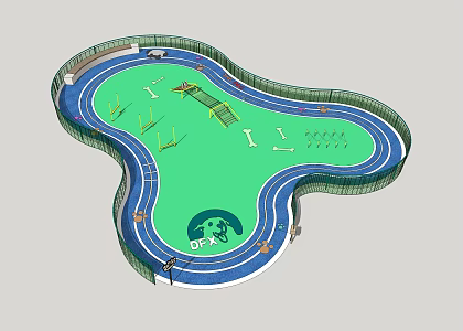 Modern Pet Park 3d model