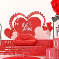 Romantic Event Decoration Equipment With Heart Shaped Decor Red Roses And LOVE Letters