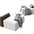 Modern Sofa Stool Lazy Sofa Chair Blanket Reading Sofa 3d model