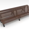 Durable Wooden Slatted Outdoor Bench With Sturdy Metal Legs For Garden Seating