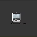 Modern bus minibus minivan driverless bus 3d model