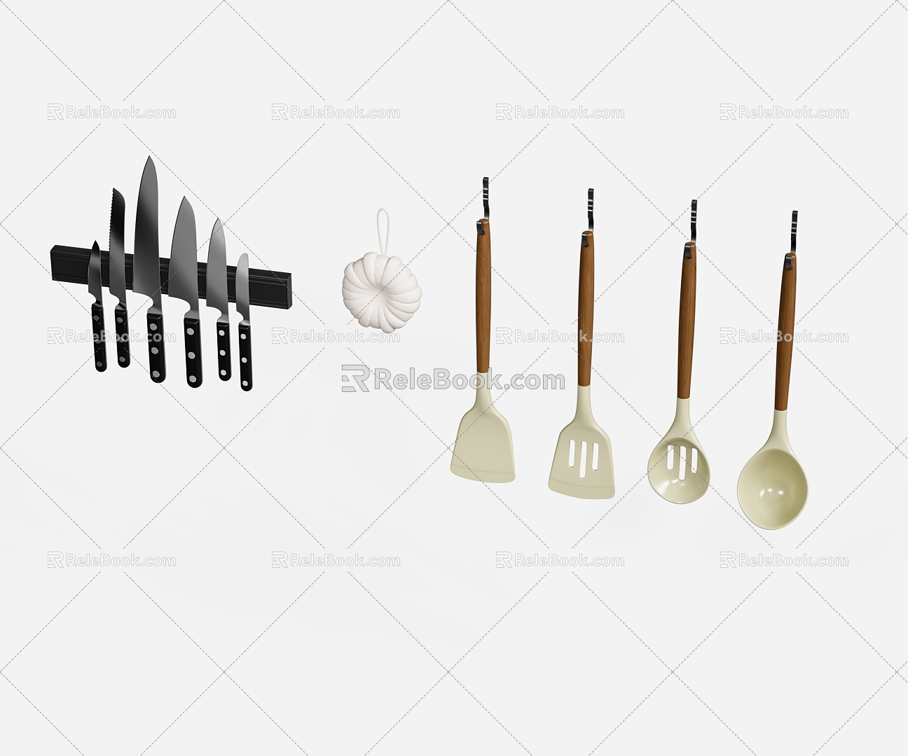 Small kitchen utensils spatula 3d model