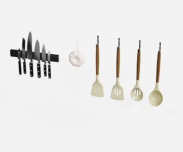 Small kitchen utensils spatula 3d model