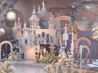 European-style American Chen Wedding 3d model