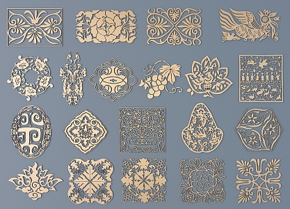 Chinese Carved Pattern 3d model