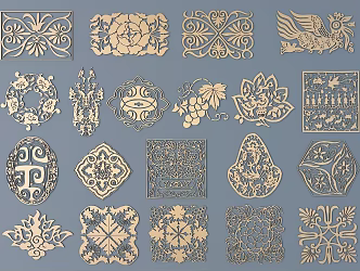 Chinese Carved Pattern 3d model