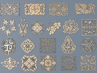 Chinese Carved Pattern 3d model