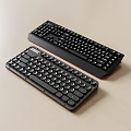 Modern Mechanical And Vintage Retro Design Keyboards With Round Keys Layout