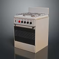 Gas Stove With Four Burners Ceramic Cooktop And Built In Oven For Home Kitchen