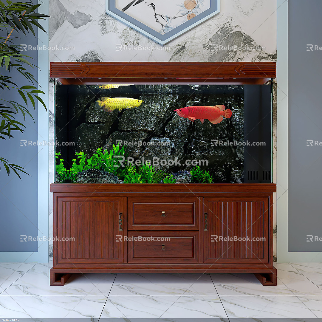 New Chinese Fish Tank 3d model