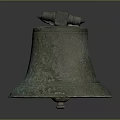 Antique Bronze Bell With Green Patina Vintage Design Home Decor Accent Piece