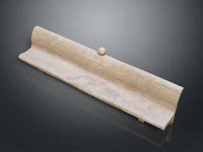 Furniture Decorative Strip With Textured Beige Surface And Small Sphere Ornament 3d model