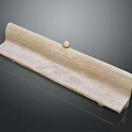 Furniture Decorative Strip With Textured Beige Surface And Small Sphere Ornament