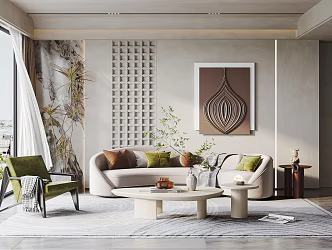 modern living room 3d model