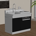 Modern Dishwasher Smart Dishwasher Embedded Dishwasher Kitchen Appliances Kitchen Utensils 3d model