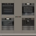 Modern Built in Multiple Ovens Installed In Kitchen Cabinets With Sleek Design