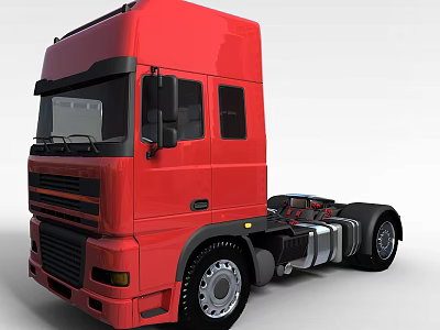 Secure Storage Lockers For Red Truck Cab Interior Organization And Safety 3d model