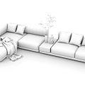 Modern Combination Sofa Combination 3d model