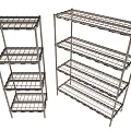 Sturdy Metal Wire Shelving Units With Multi Tier Grid Design For Storage 3d model