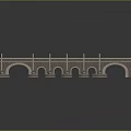 Stone Arch Bridge With Multiple Arches Railings And Platform Base