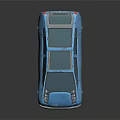 Blue Futuristic Car With Transparent Roof Sleek Body And Muddy Details