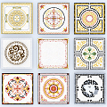 European-style tile mosaic 3d model