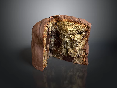 Appetizing Sliced Chocolate Bread with Soft Texture and Rich Chocolate Chunks 3d model