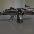 M249 Machine Gun SAW Class Light Machine Gun Machine Gun Submachine Gun Firearms Low Face Number Low Model Game Sub-era Film and Television Level Super Realistic 3d model