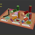 Modern bullet pistol bullet rifle bullet machine gun bullet 3d model