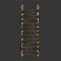 Wooden Bridge Structure With Wooden Planks Wooden Posts And Rope Railings