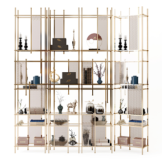 Light Luxury Storage Rack 3d model