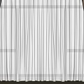 Elegant Curtains With Sheer Layers Brown Trim City View Wooden Floor Green Plant