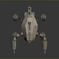 Mechanical Biological Inspired Character With Scorpion Tail Weapon And Wheeled Arms