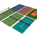 Sports Equipment Various Sports Courts With Different Colors Surfaces And Multiple Types For Games