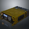 Rugged Yellow Portable Electronic Device With Display Screen Keypad And Interface Ports