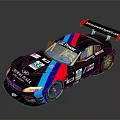 Toyota Gazoo Racing 88 Race Car With Black Blue Pink Red Stripes And Rear Wing